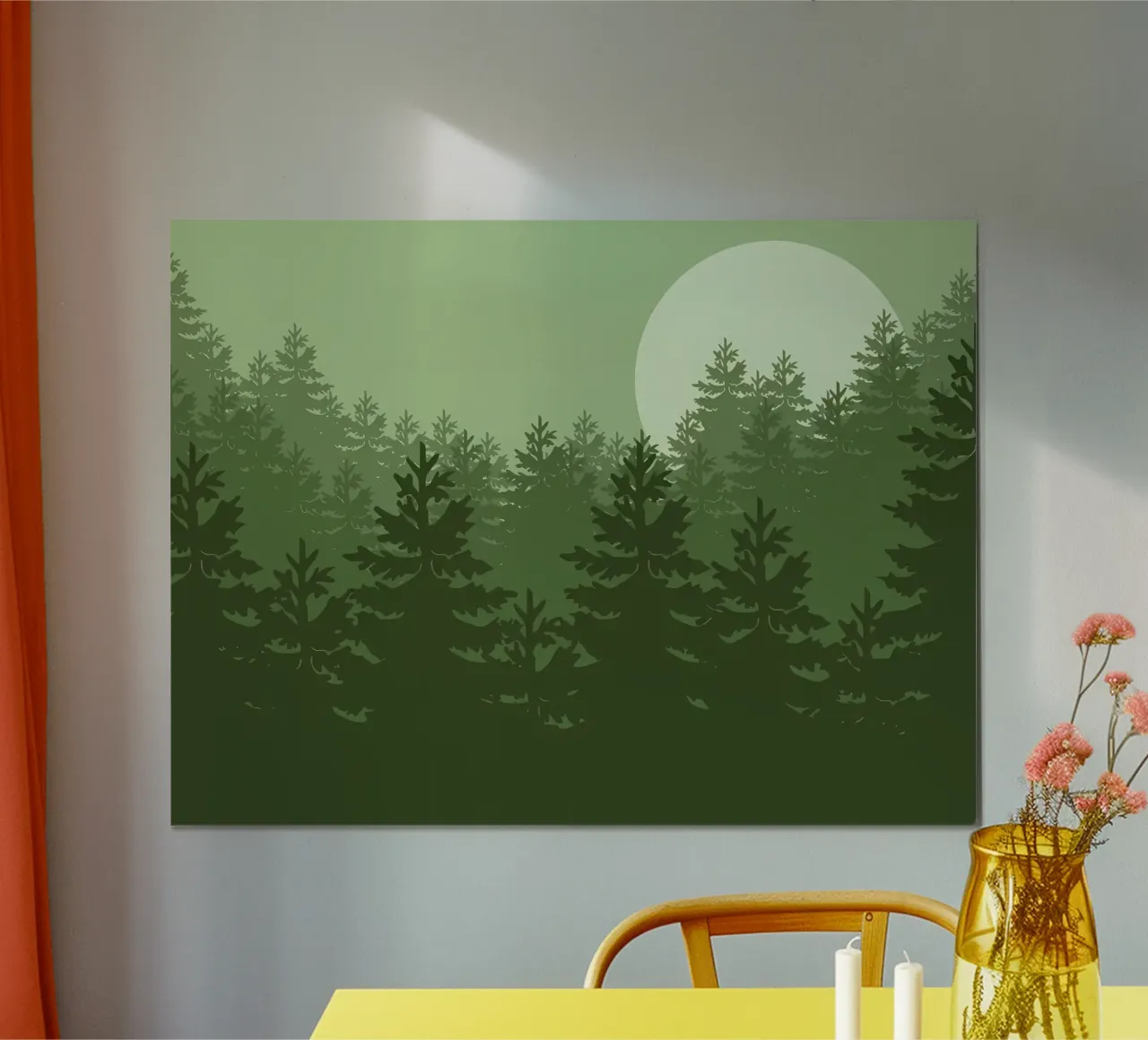 muebles mesa jarrones lámparas flor poster con marco de plástico de Dale Edward YoungJr