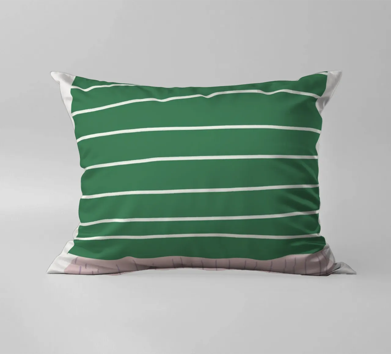 Forme semplici di rosa e verde cuscino da Little Dean