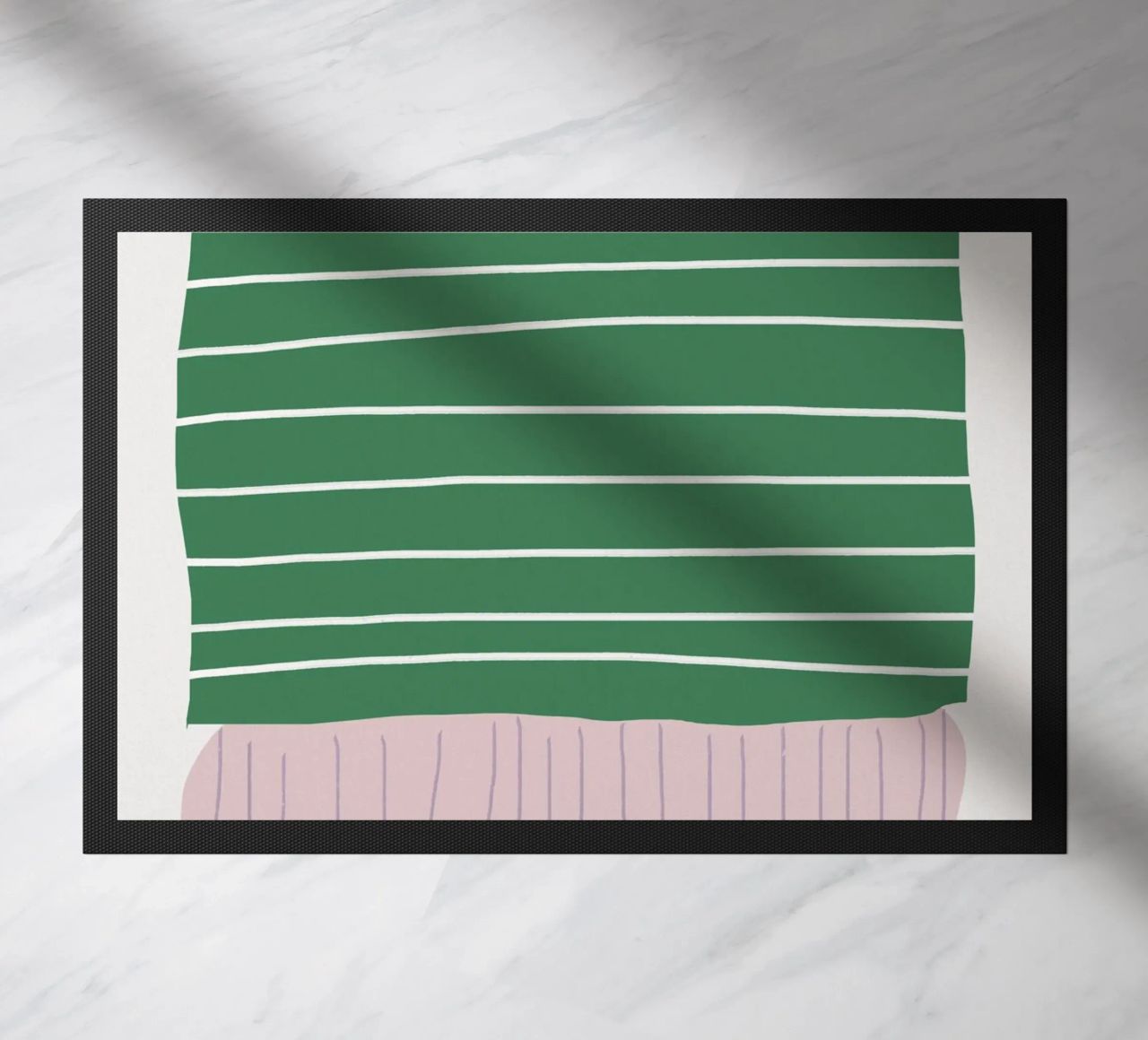 Forme semplici di rosa e verde zerbino da Little Dean