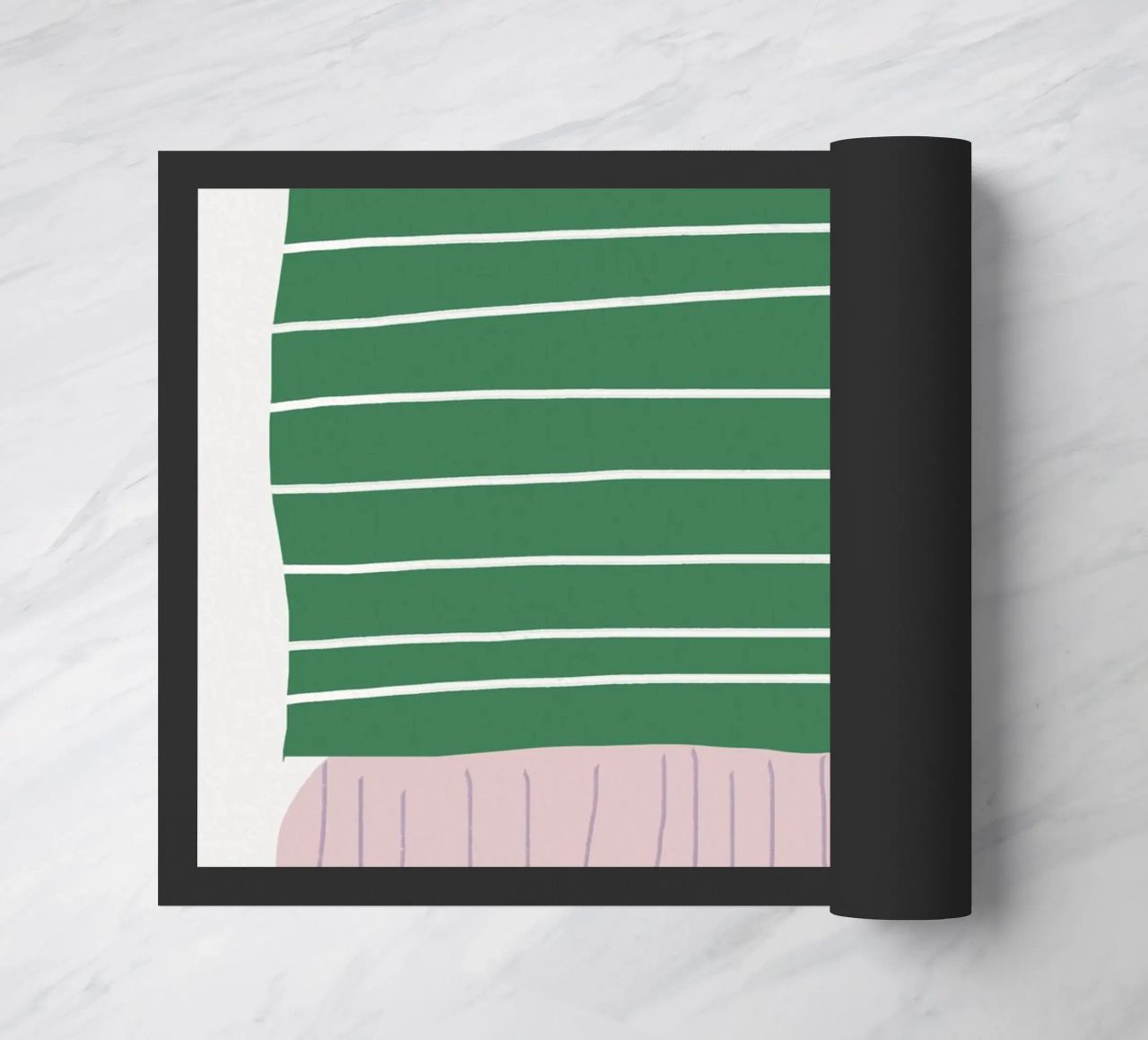 Forme semplici di rosa e verde zerbino da Little Dean
