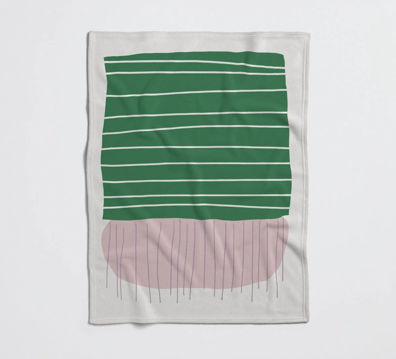 Forme semplici di rosa e verde coperta in pile da Little Dean
