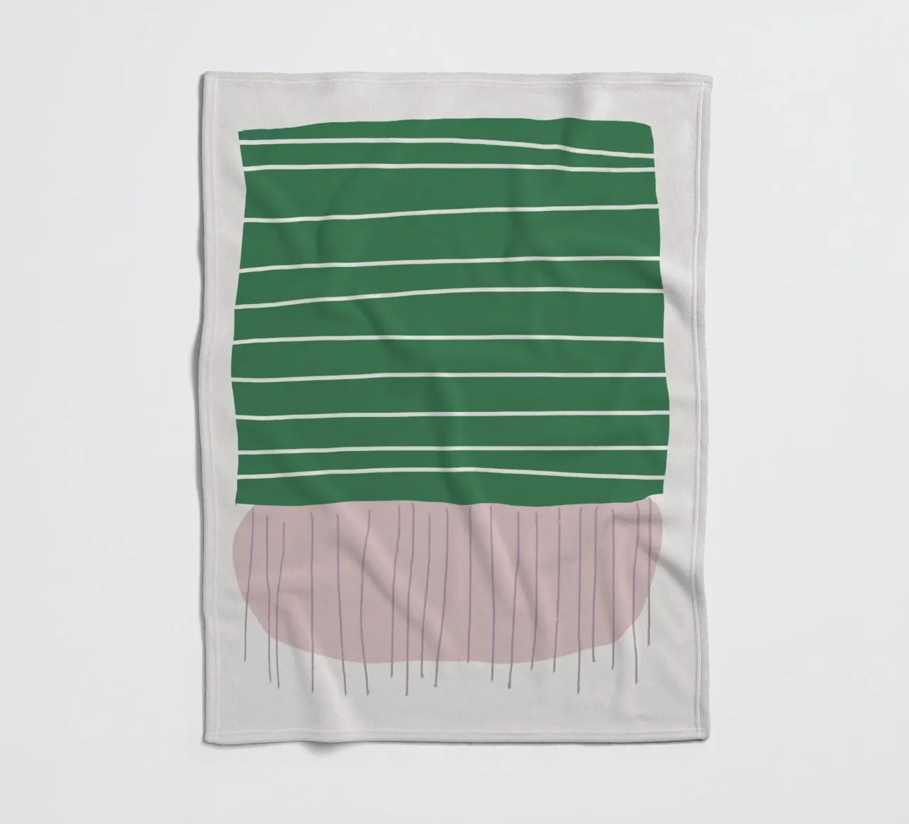 Forme semplici di rosa e verde coperta in pile da Little Dean