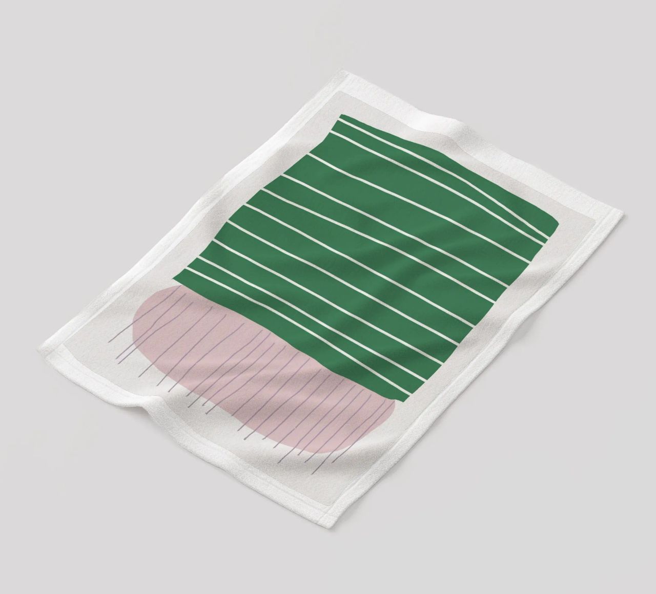 Forme semplici di rosa e verde coperta in pile da Little Dean