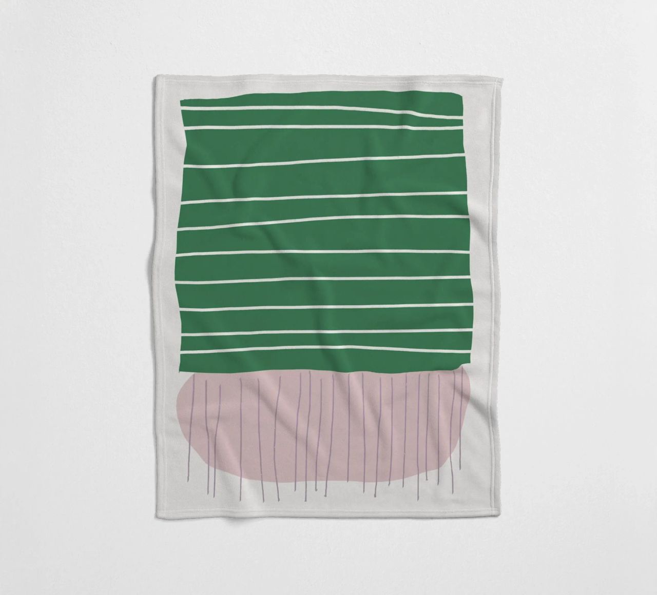 Forme semplici di rosa e verde coperta in pile da Little Dean