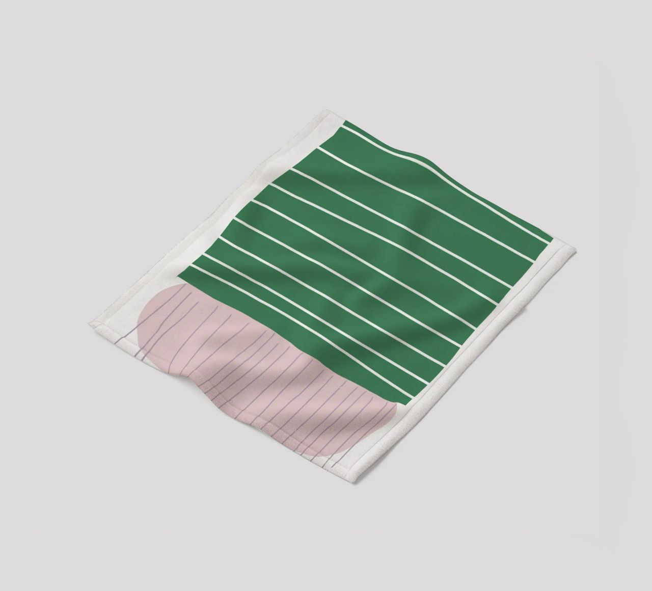 Forme semplici di rosa e verde coperta in pile da Little Dean