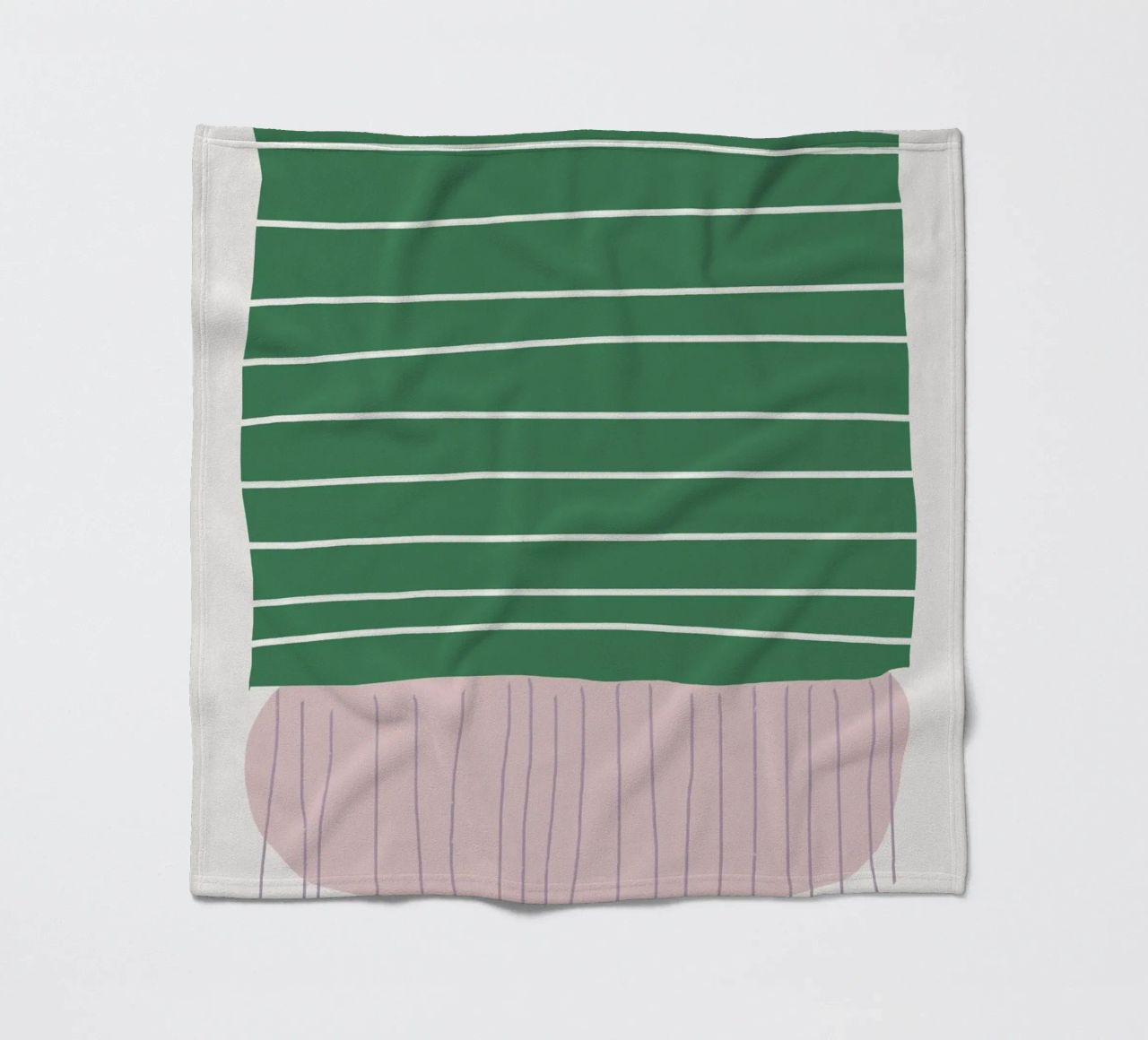 Forme semplici di rosa e verde coperta in pile da Little Dean