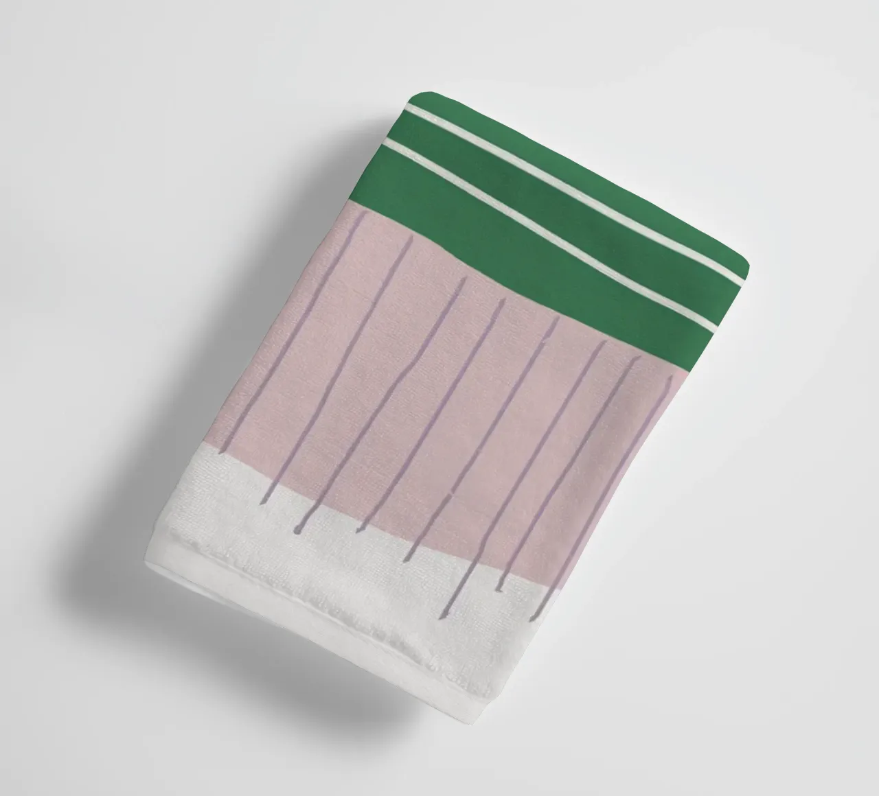Formes simples de rose et de vert serviette de bain de Little Dean