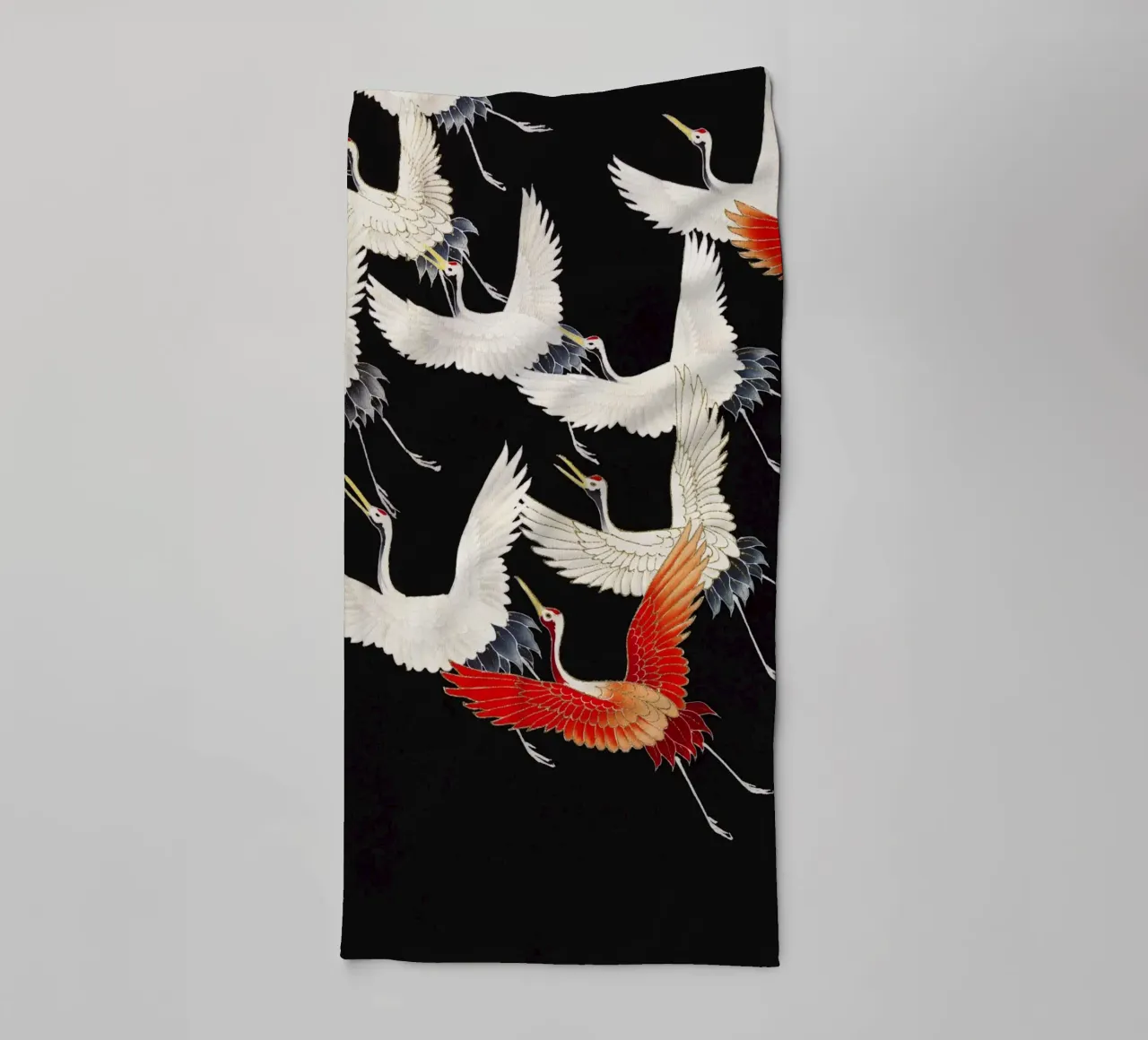 Furisode with a Myriad of Flying Cranes (1910–1920) towel by Venus Art