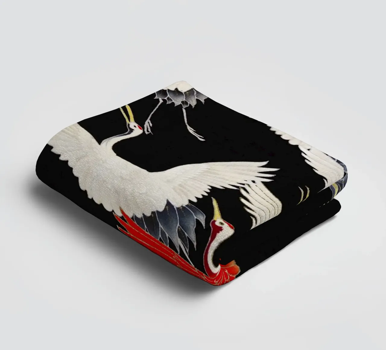 Furisode with a Myriad of Flying Cranes (1910–1920) towel by Venus Art