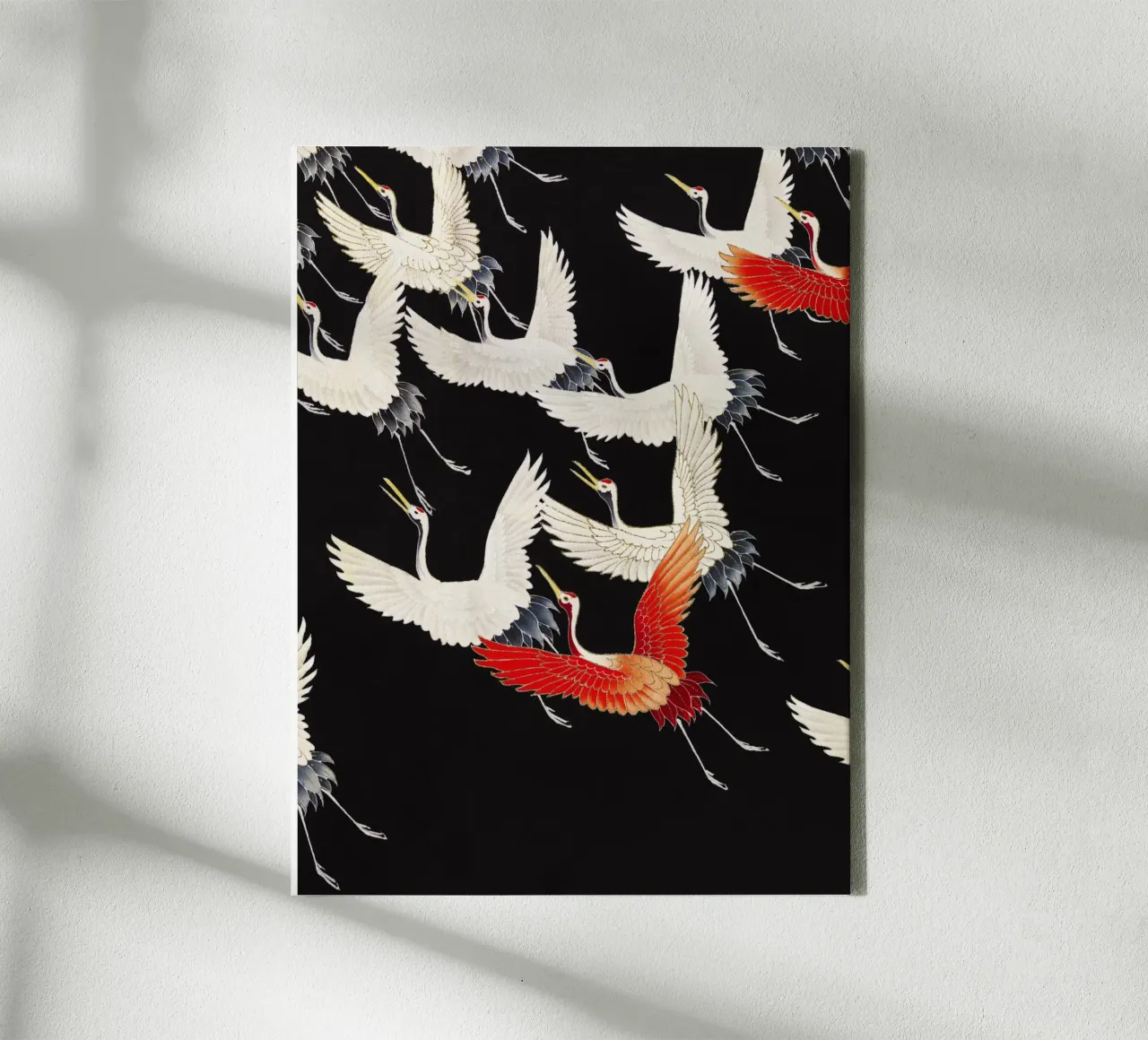 Furisode with a Myriad of Flying Cranes (1910–1920) canvas by Venus Art