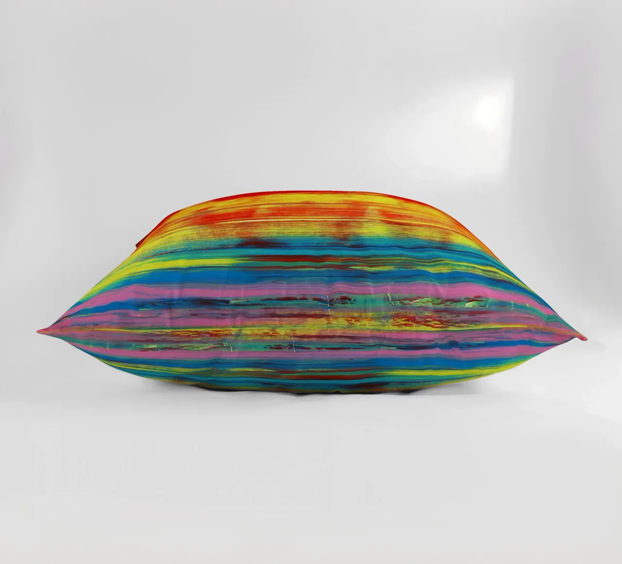 SUNSET - Sunset - Red Yellow Abstract Art decorative cushion by Petra Lang