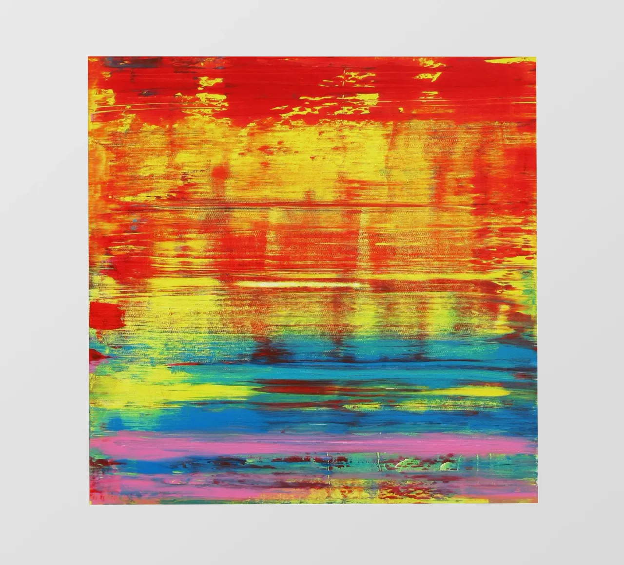 SUNSET - Sonnenuntergang - Rot Gelb Abstrakte Kunst Backlit Folie von Petra Lang