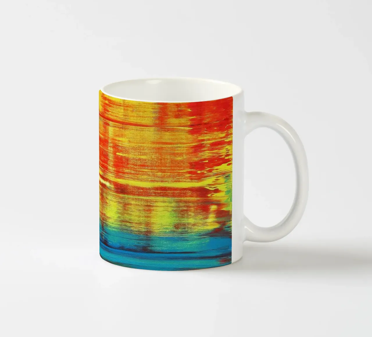 SUNSET - Sunset - Red Yellow Abstract Art ceramic mug by Petra Lang