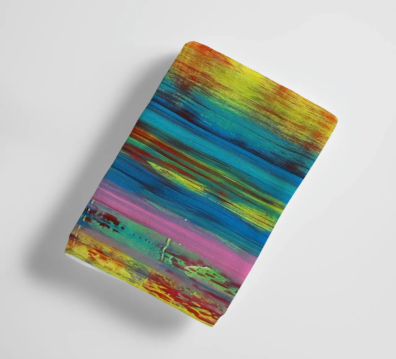 SUNSET - Sunset - Red Yellow Abstract Art towel by Petra Lang