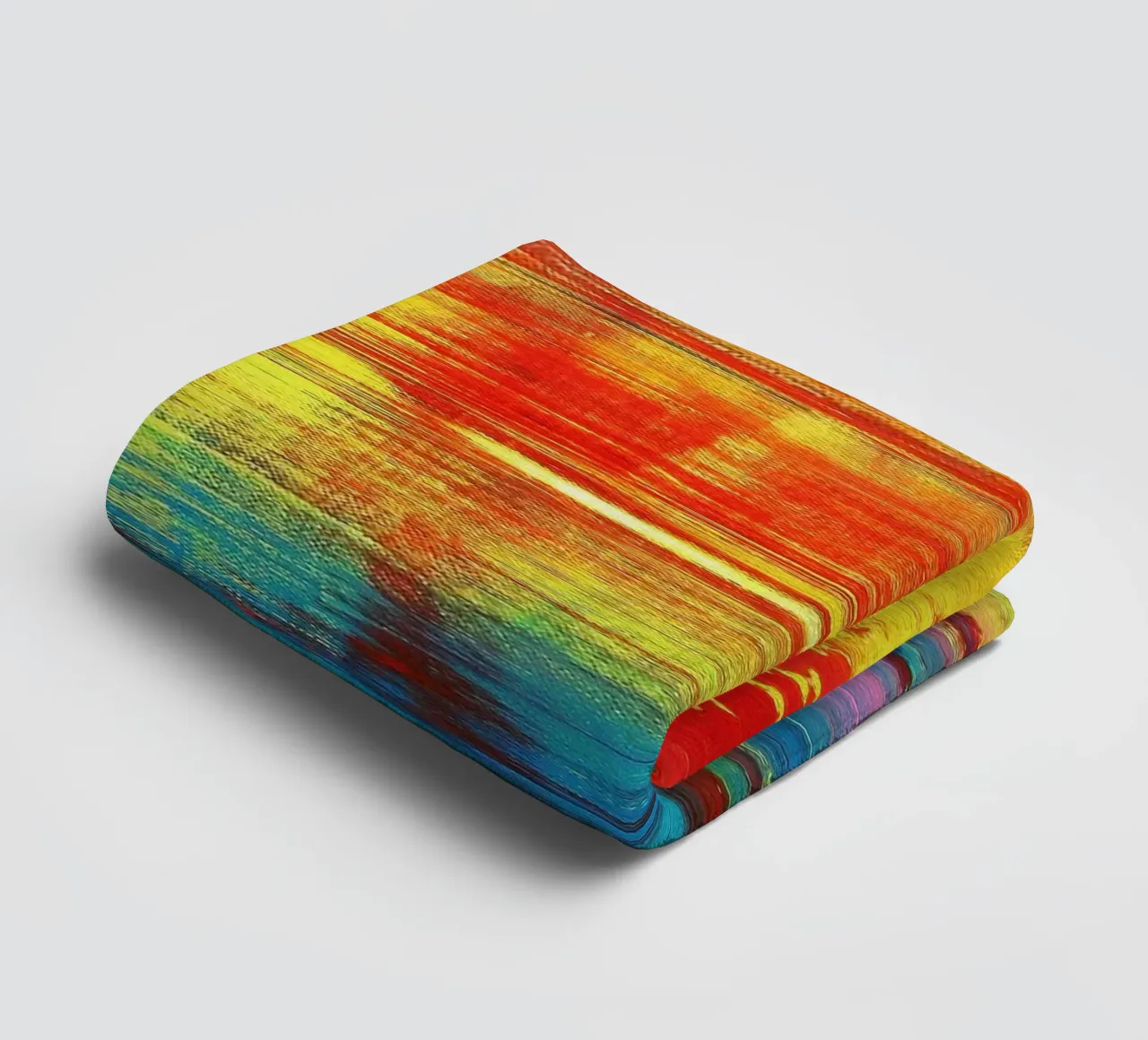 SUNSET - Sunset - Red Yellow Abstract Art towel by Petra Lang