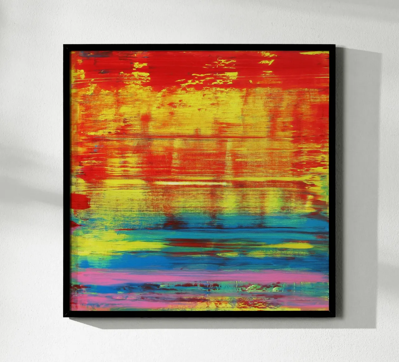 SUNSET - Sunset - Red Yellow Abstract Art poster by Petra Lang
