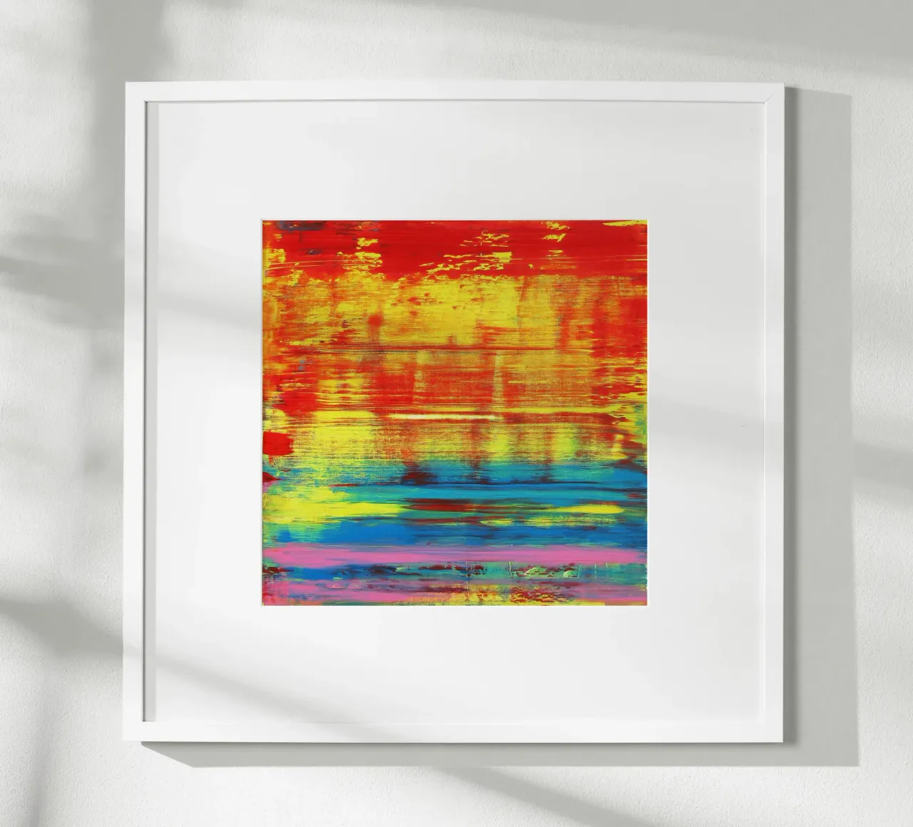 SUNSET - Tramonto - Rosso Giallo Arte astratta poster da Petra Lang