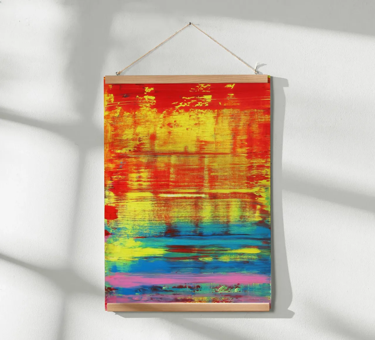 SUNSET - Sunset - Red Yellow Abstract Art poster by Petra Lang