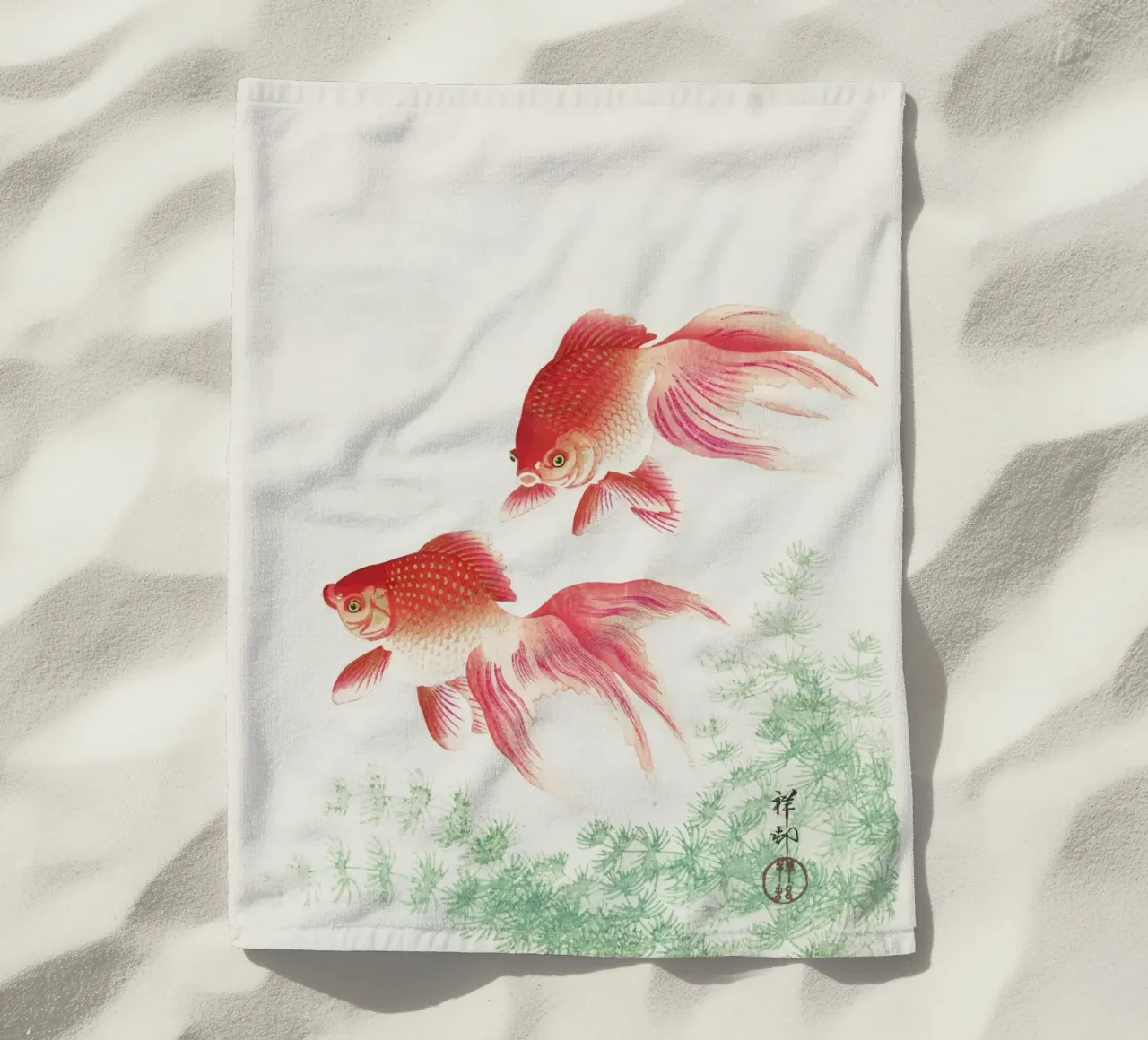 Two veil goldfish (1926) by Ohara Koson telo mare da Venus Art