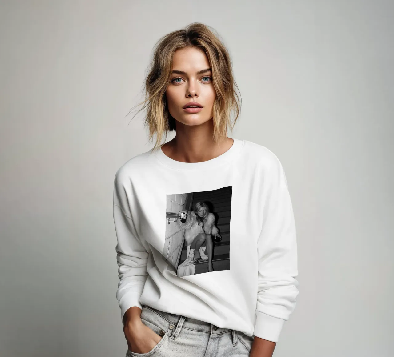 Sedersi sulle scale felpa da Alex happy shop