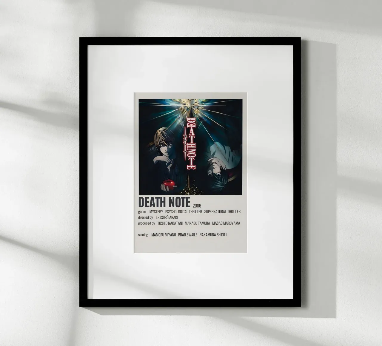 DEATH NOTE  2006 poster con telaio in plastica da Totoya