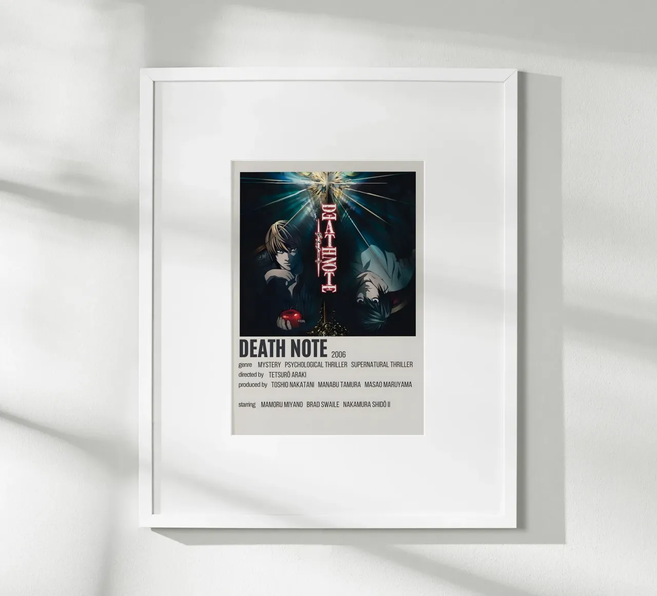 DEATH NOTE  2006 poster con telaio in plastica da Totoya