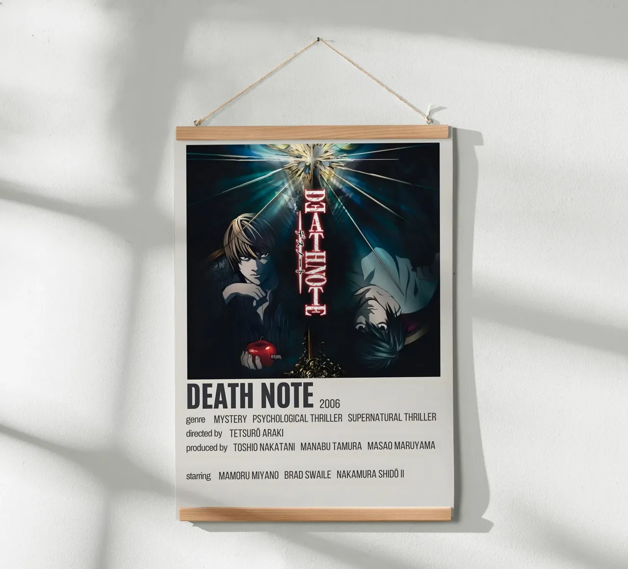 DEATH NOTE  2006 poster con telaio in plastica da Totoya