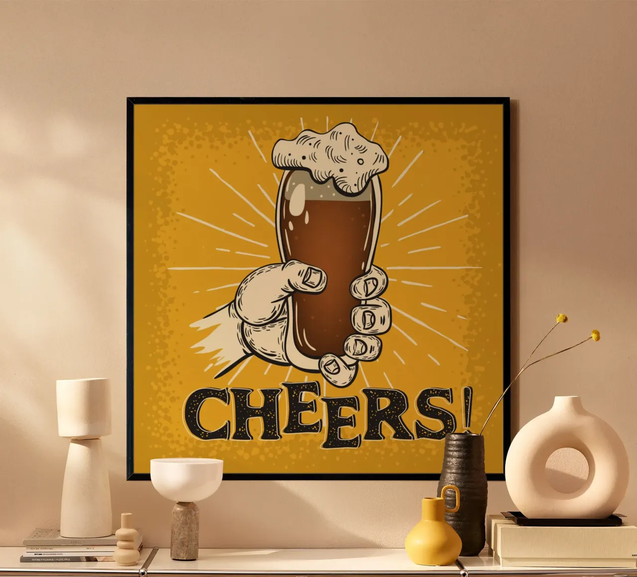 Salute! poster con telaio in alluminio da Danielshop