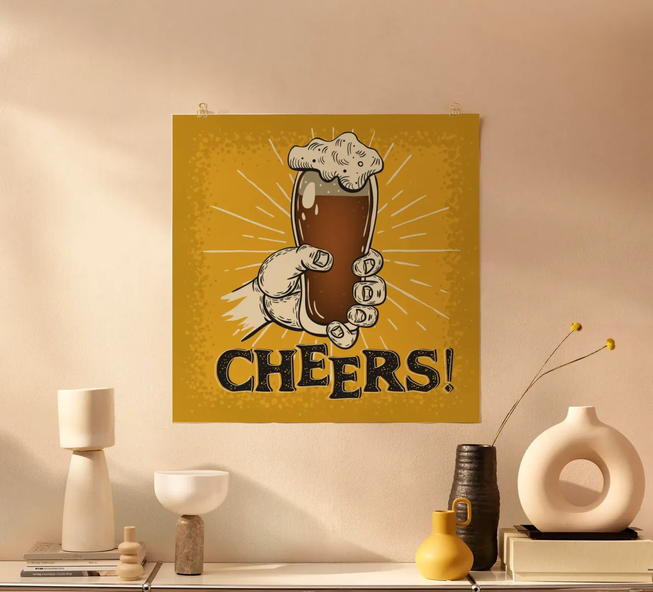 Salute! poster con telaio in alluminio da Danielshop