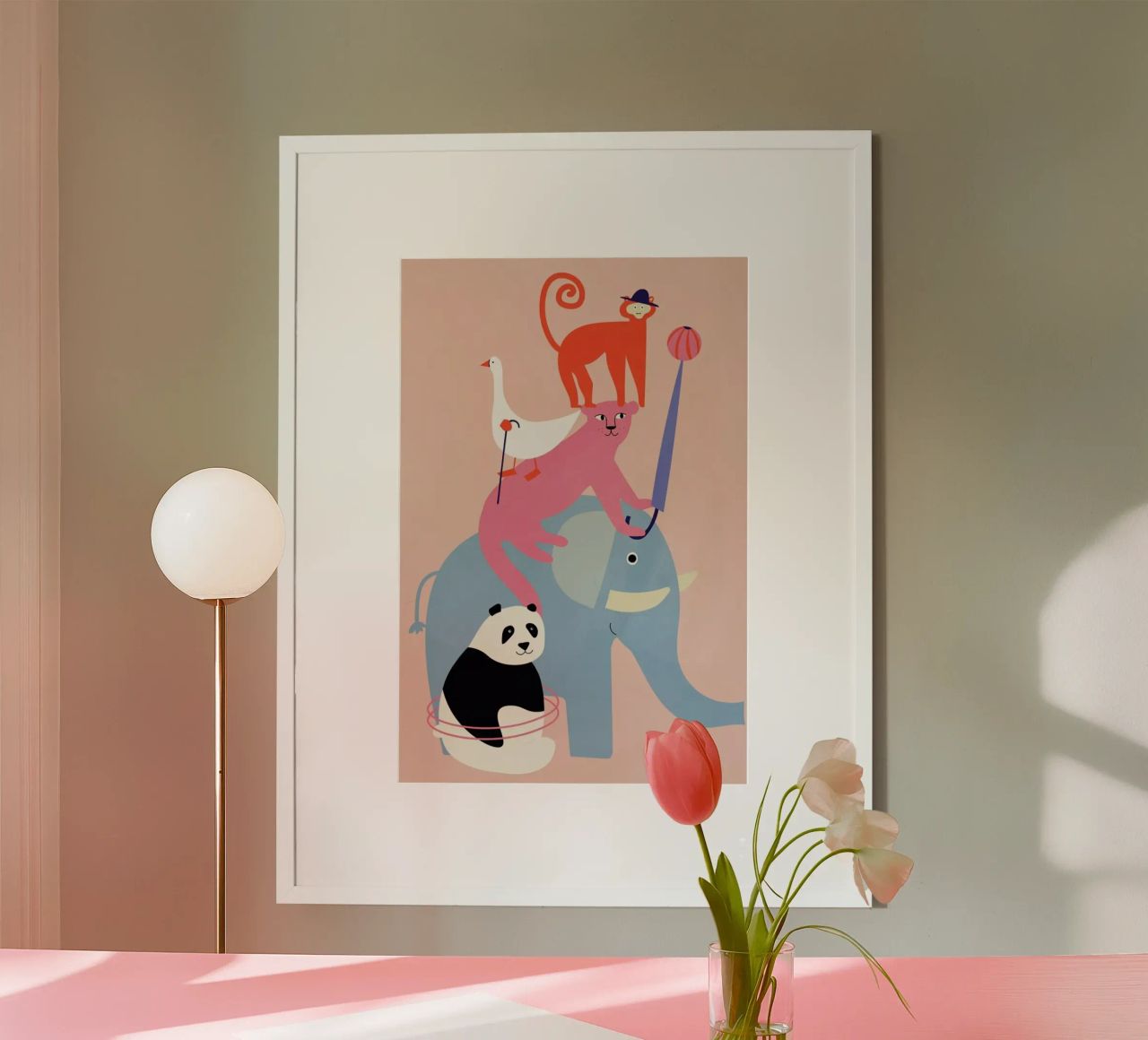 Animal Pyramid Poster von Little Flourishes