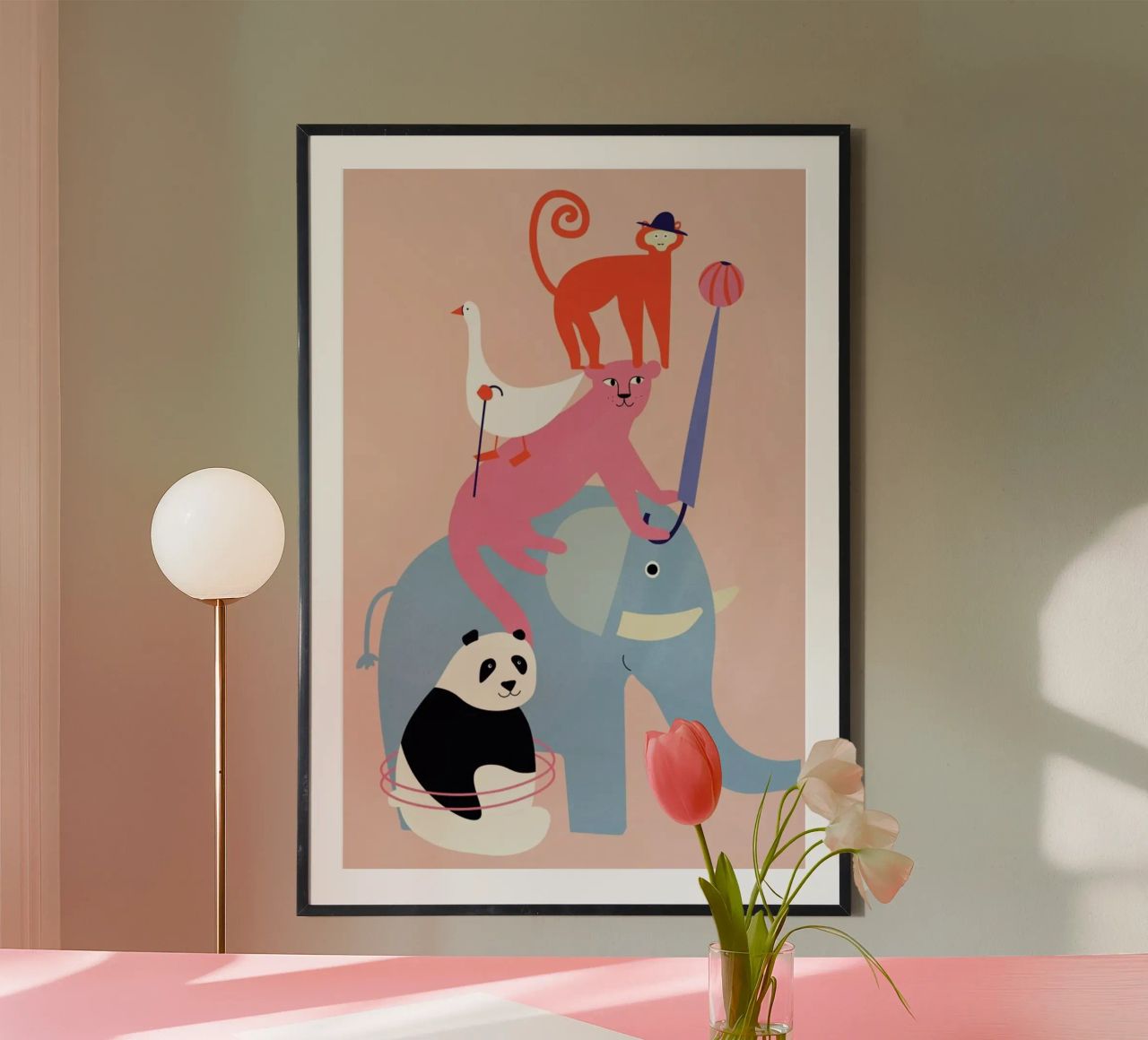 Animal Pyramid Poster von Little Flourishes