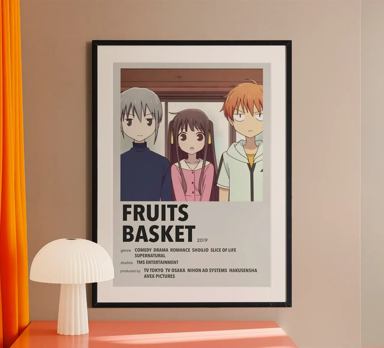 FRUITS BASKET  2016 poster con telaio in legno da Totoya