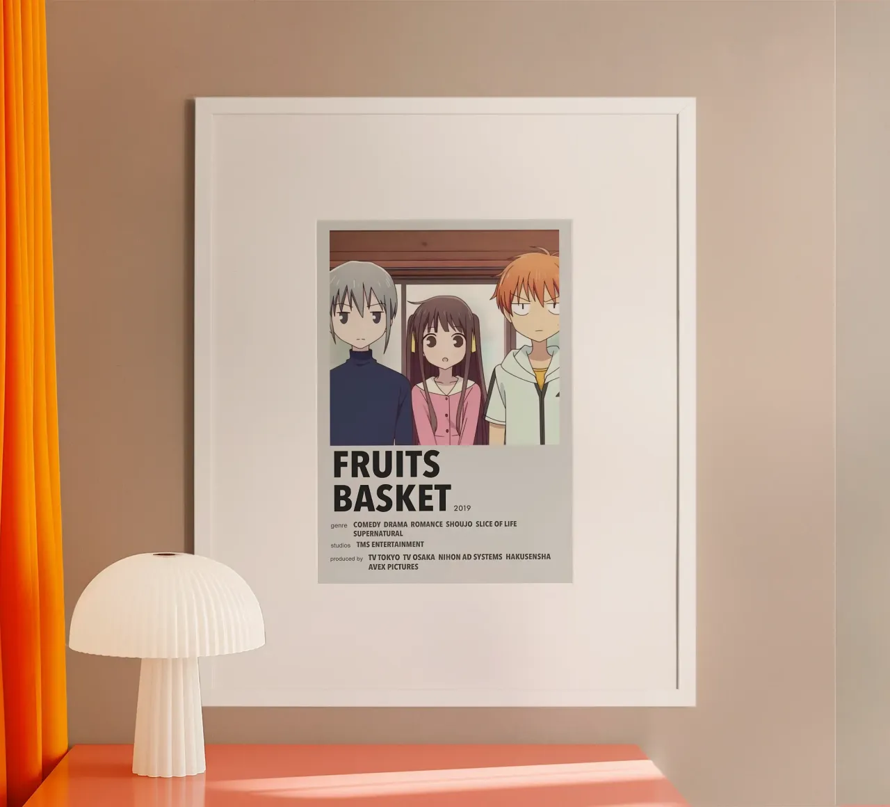 FRUITS BASKET  2016 poster con telaio in legno da Totoya
