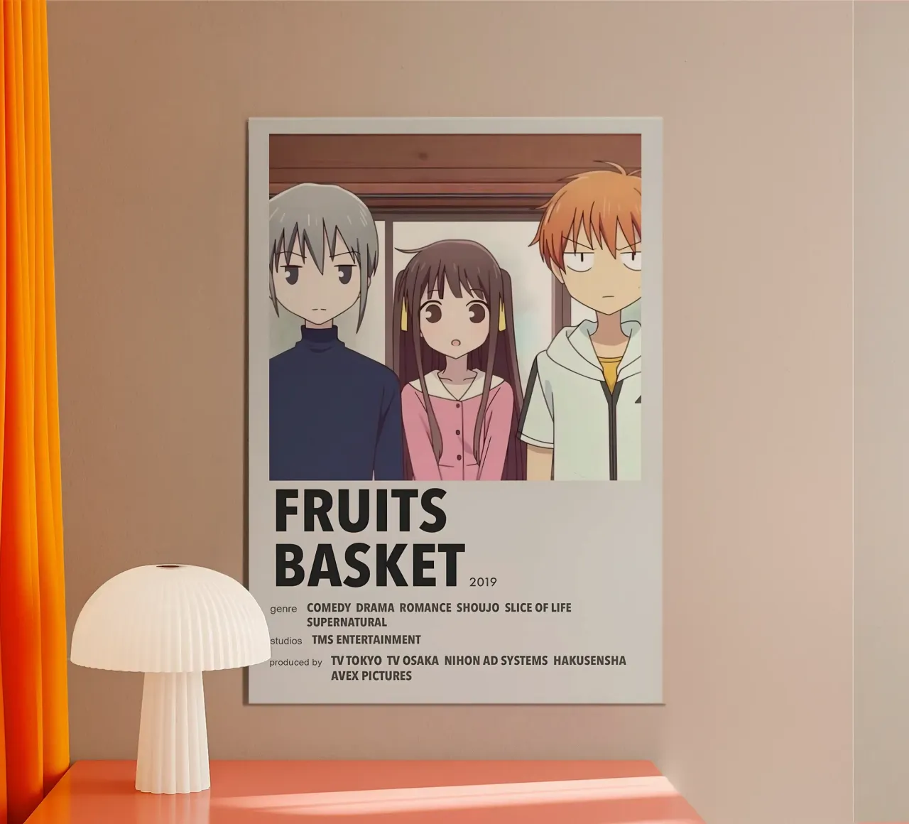 FRUITS BASKET  2016 poster con telaio in legno da Totoya