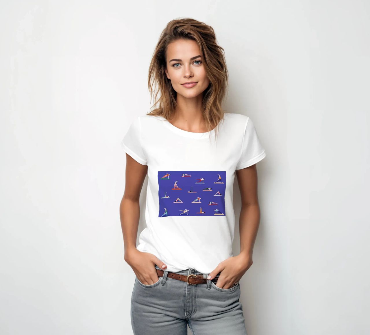 Yoga Girls Frauen T-Shirt von Helena Ravenne