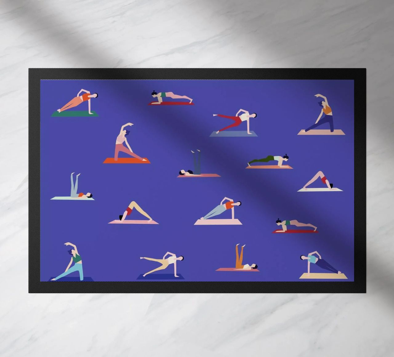 Yoga Girls Fußmatte von Helena Ravenne