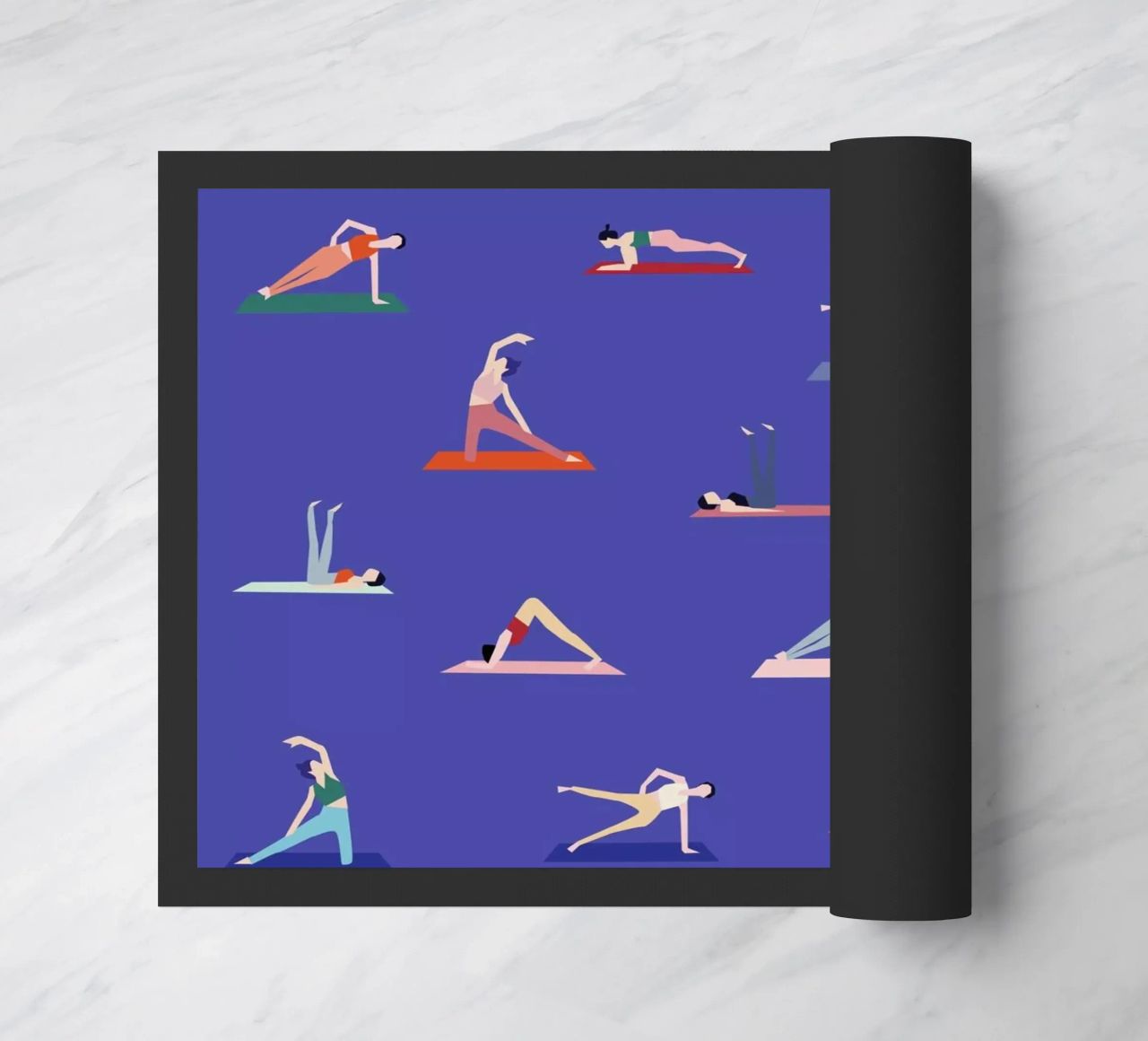 Yoga Girls Fußmatte von Helena Ravenne