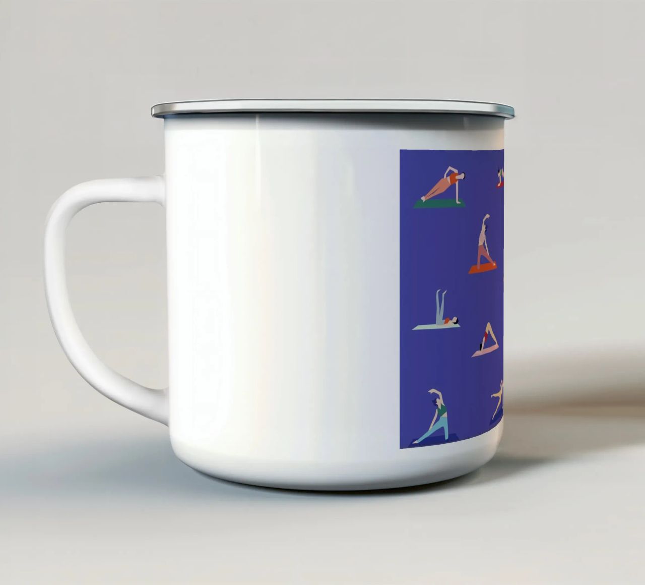 Yoga Girls Emaille Tasse von Helena Ravenne