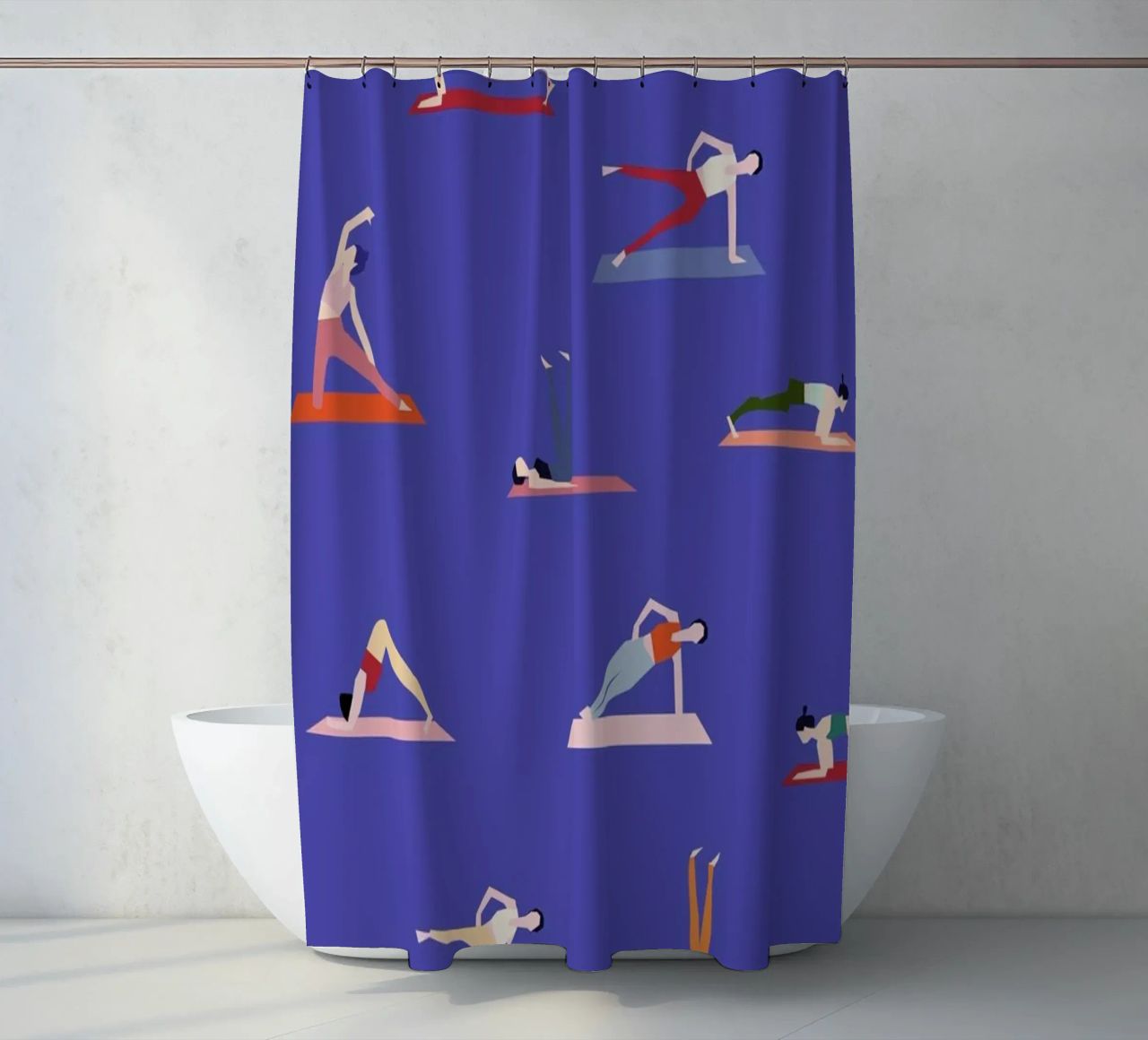 Yoga Girls Duschvorhang von Helena Ravenne