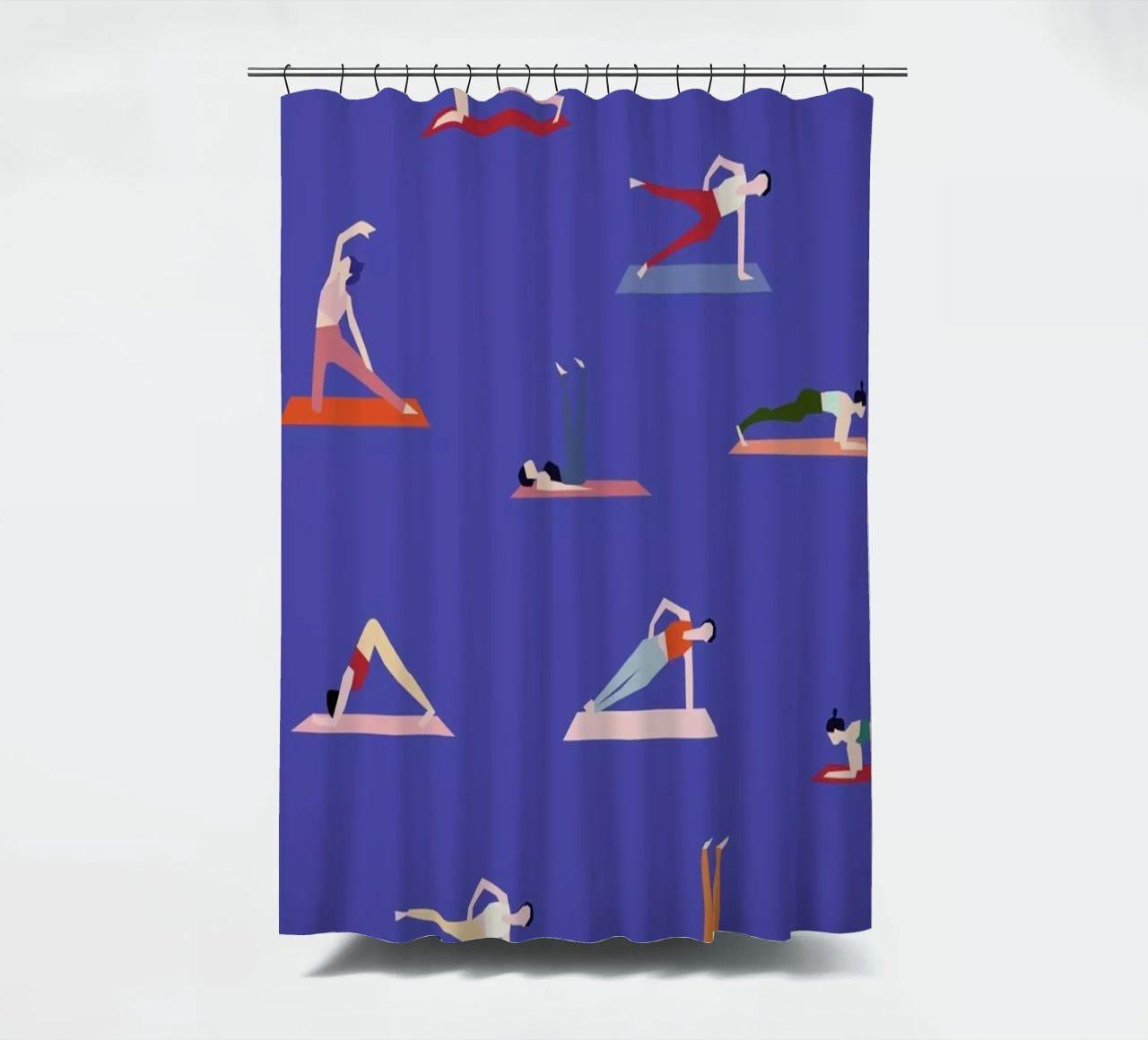 Yoga Girls Duschvorhang von Helena Ravenne