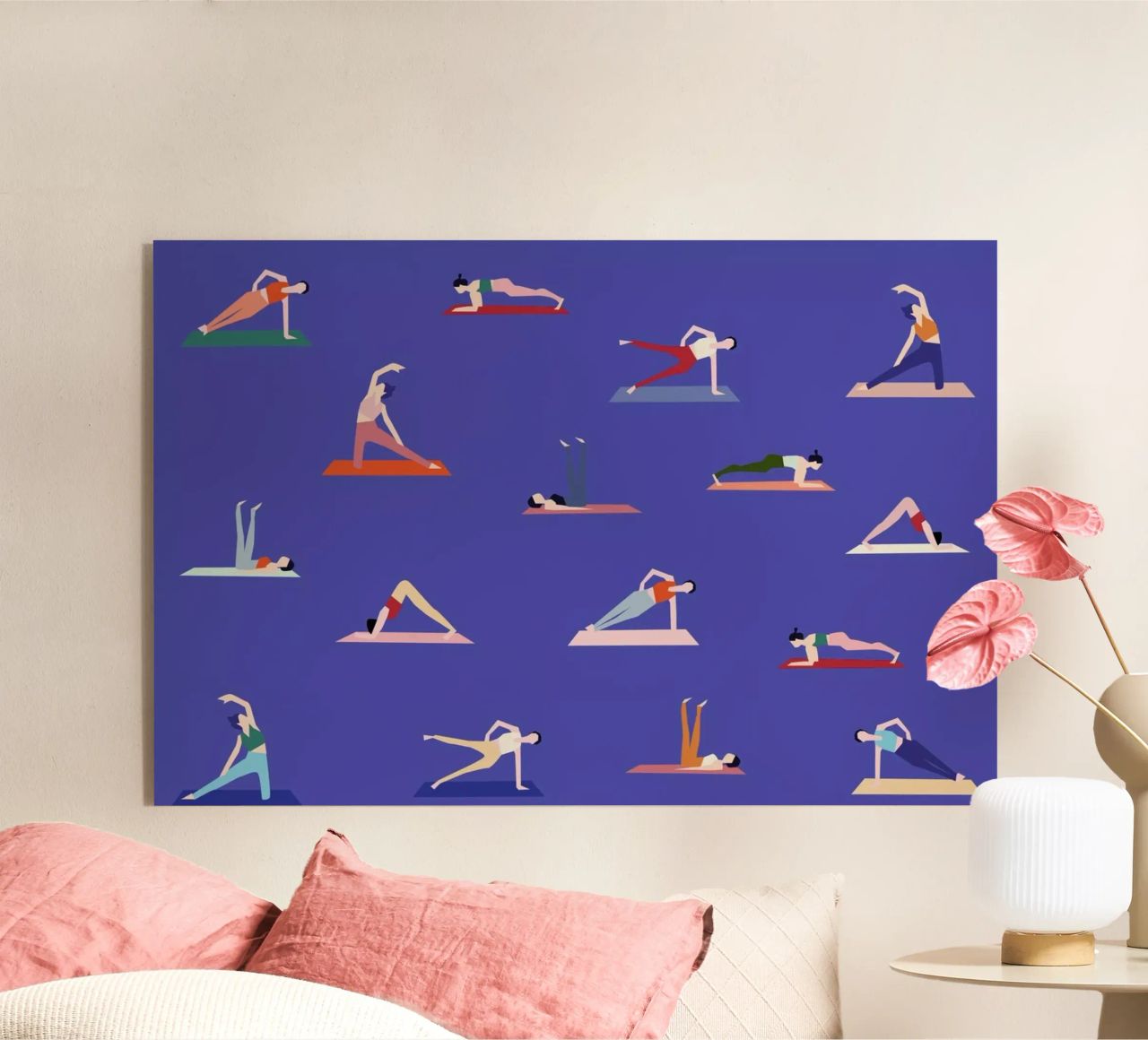 Yoga Girls Acryl-Glas von Helena Ravenne