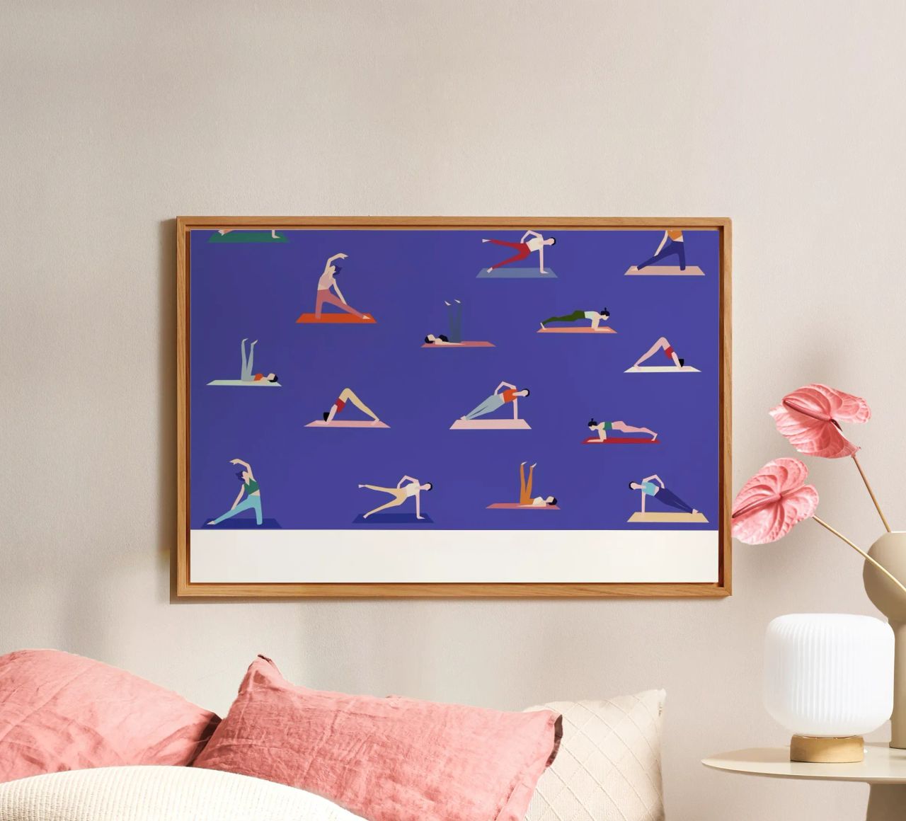 Yoga Girls Alu-Dibond von Helena Ravenne