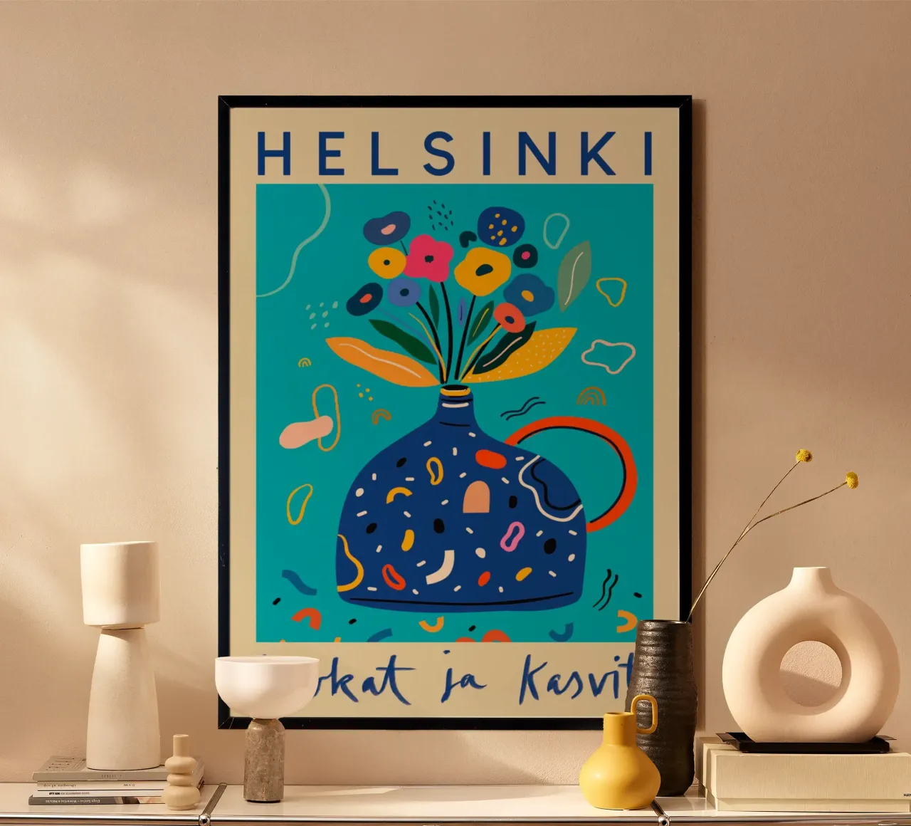 Mercato dei fiori di Helsinki carta hahnemühle da Klia M_Art
