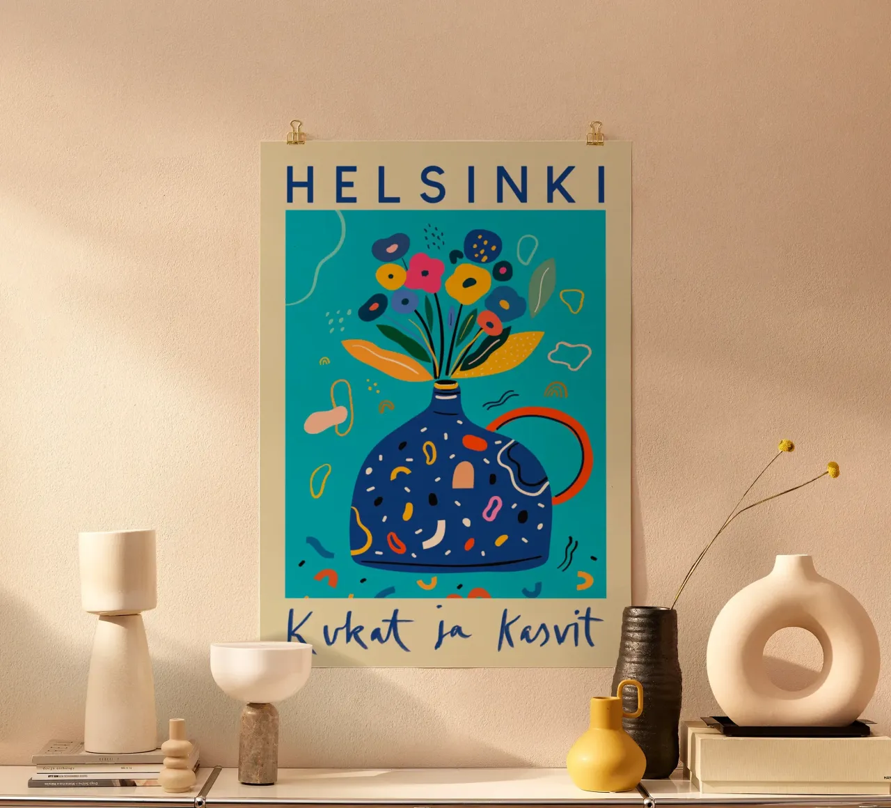 Mercato dei fiori di Helsinki carta hahnemühle da Klia M_Art