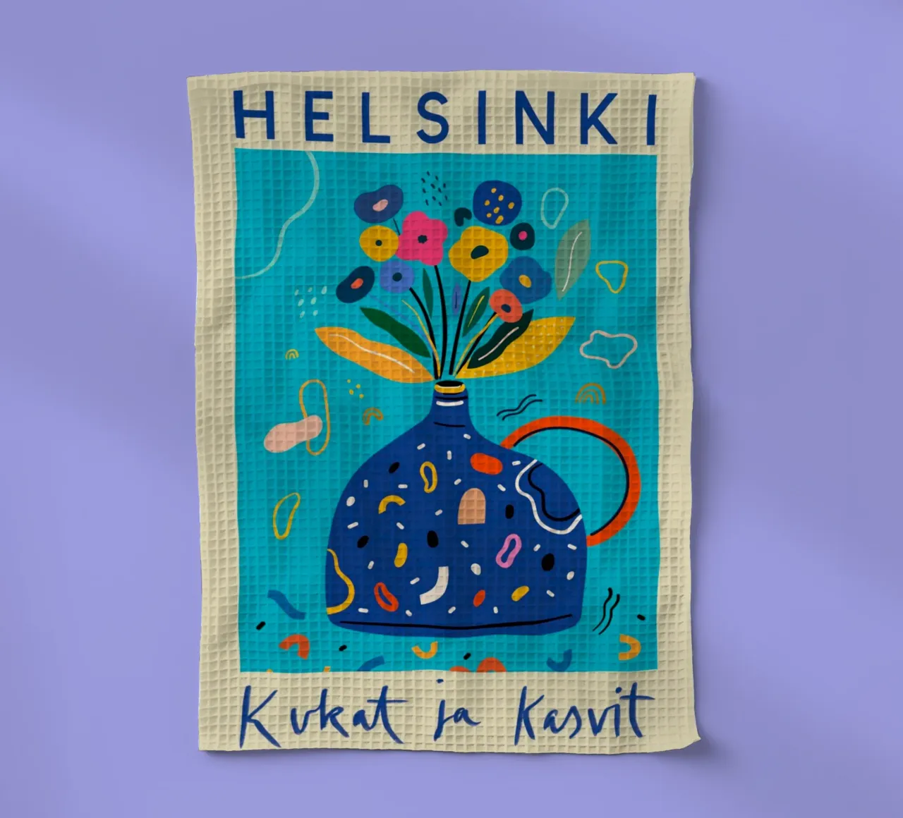 Mercato dei fiori di Helsinki canovaccio da cucina da Klia M_Art