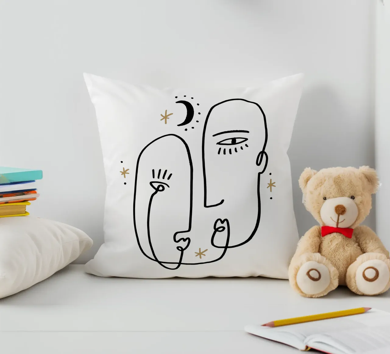 Two Souls No 01 (Without Background) cuscino da treechild