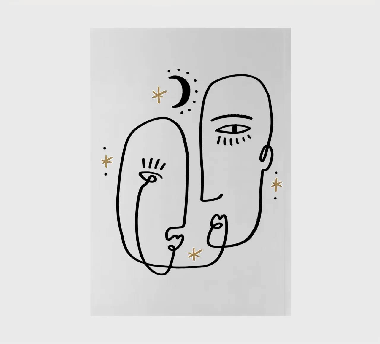 Two Souls No 01 (Without Background) notebook by treechild