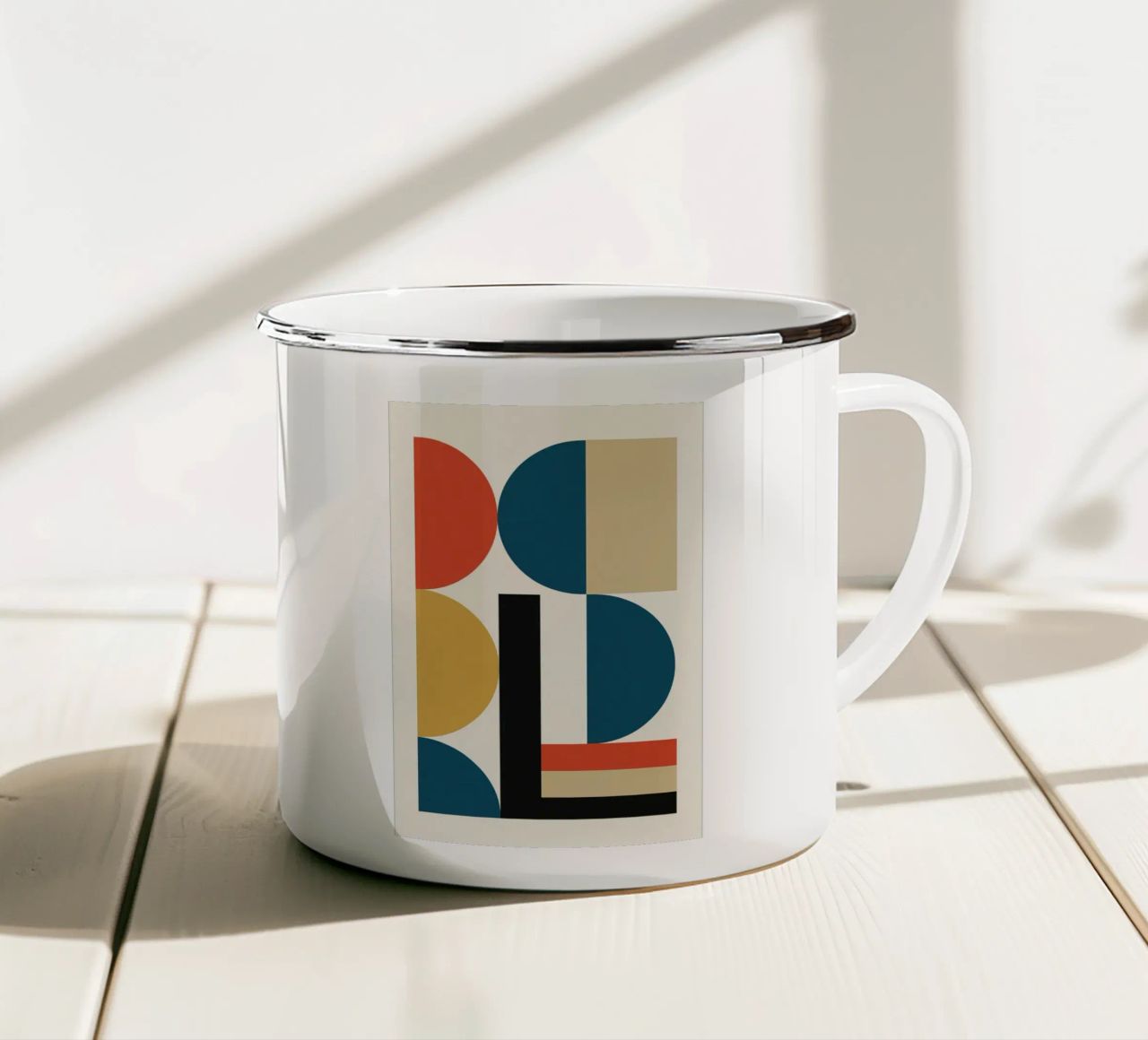 Vorm & Kleur emaille mok van Studio M