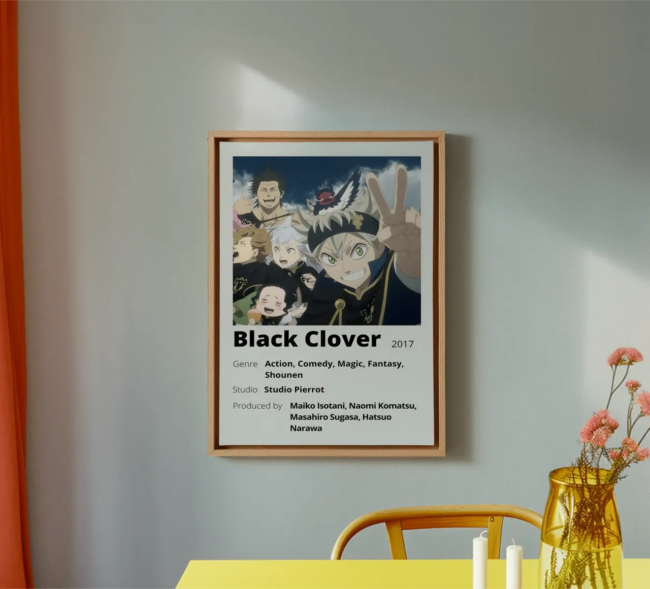 Black Clover  2017 tela con Cornice a cassetta da Totoya