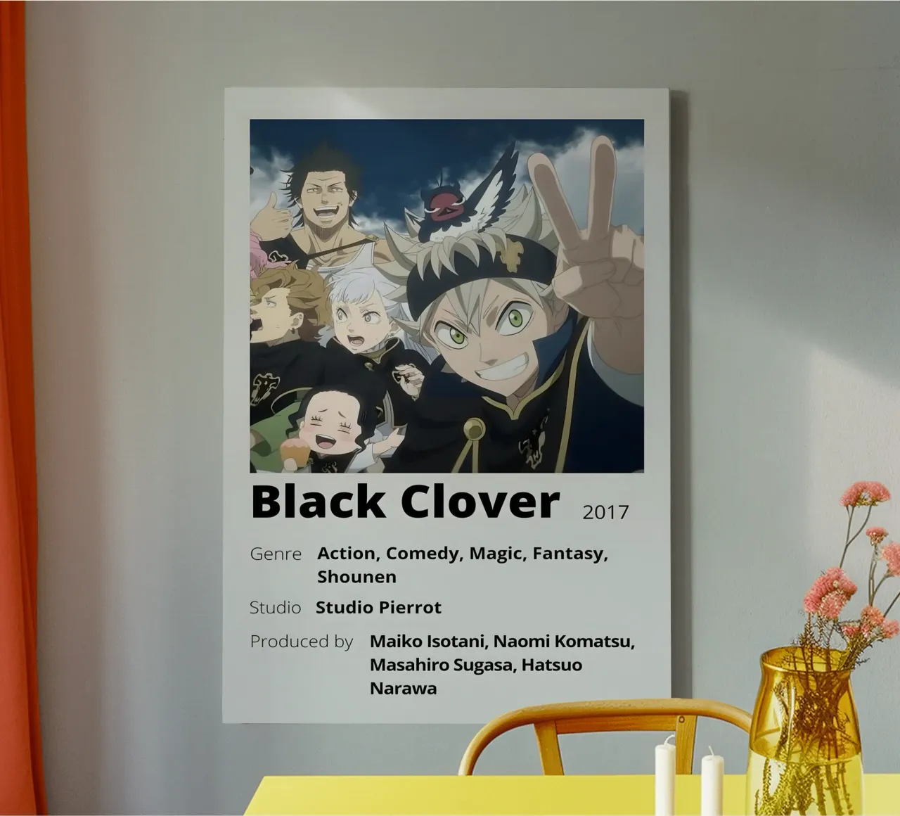Black Clover  2017 tela con Cornice a cassetta da Totoya